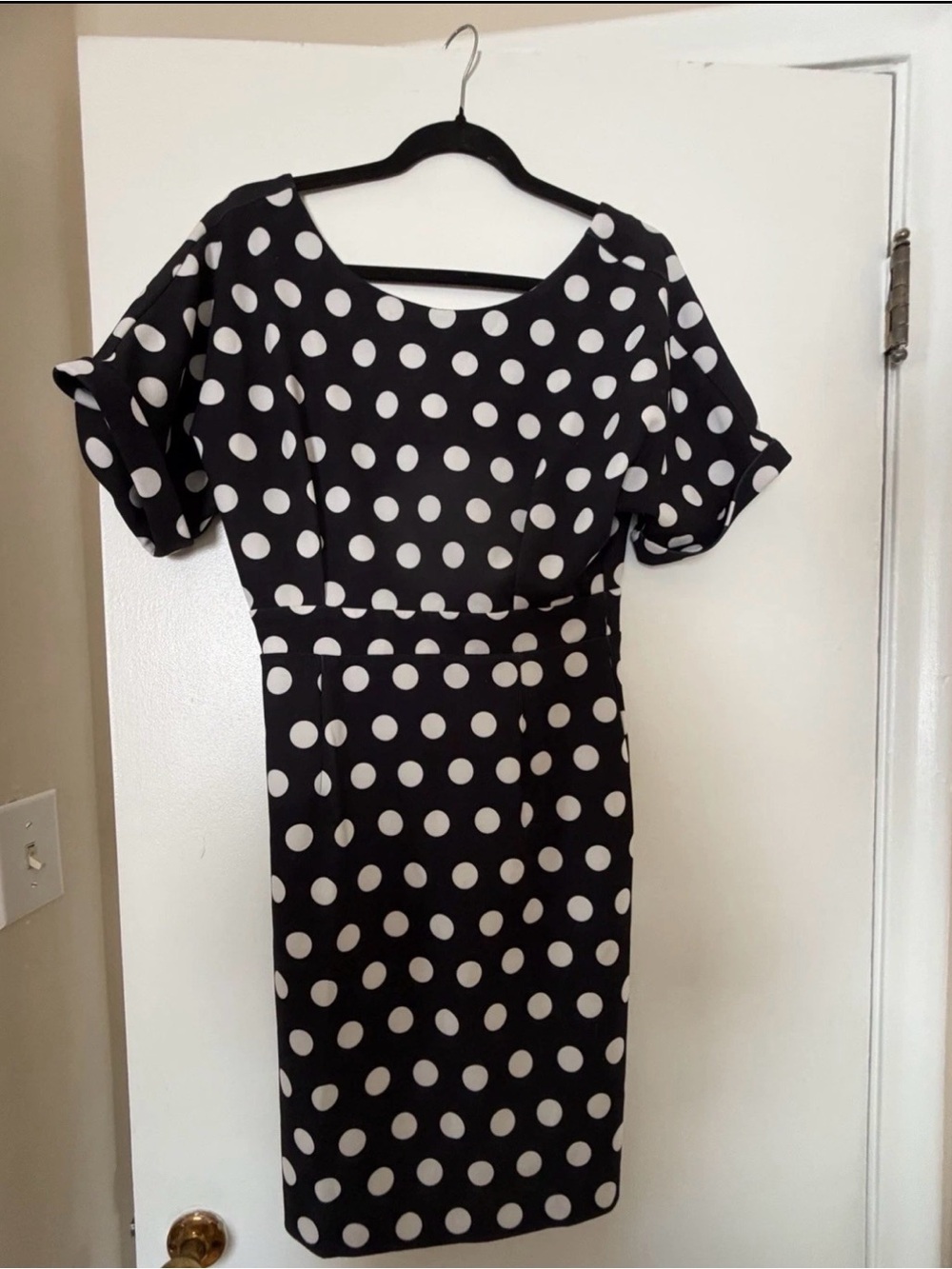 Alexia Admor Black and White Polka Dot Midi Dress